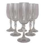 6 real crystal stem glasses