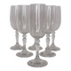 6 real crystal stem glasses