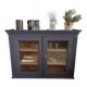 Midnight blue display cabinet
