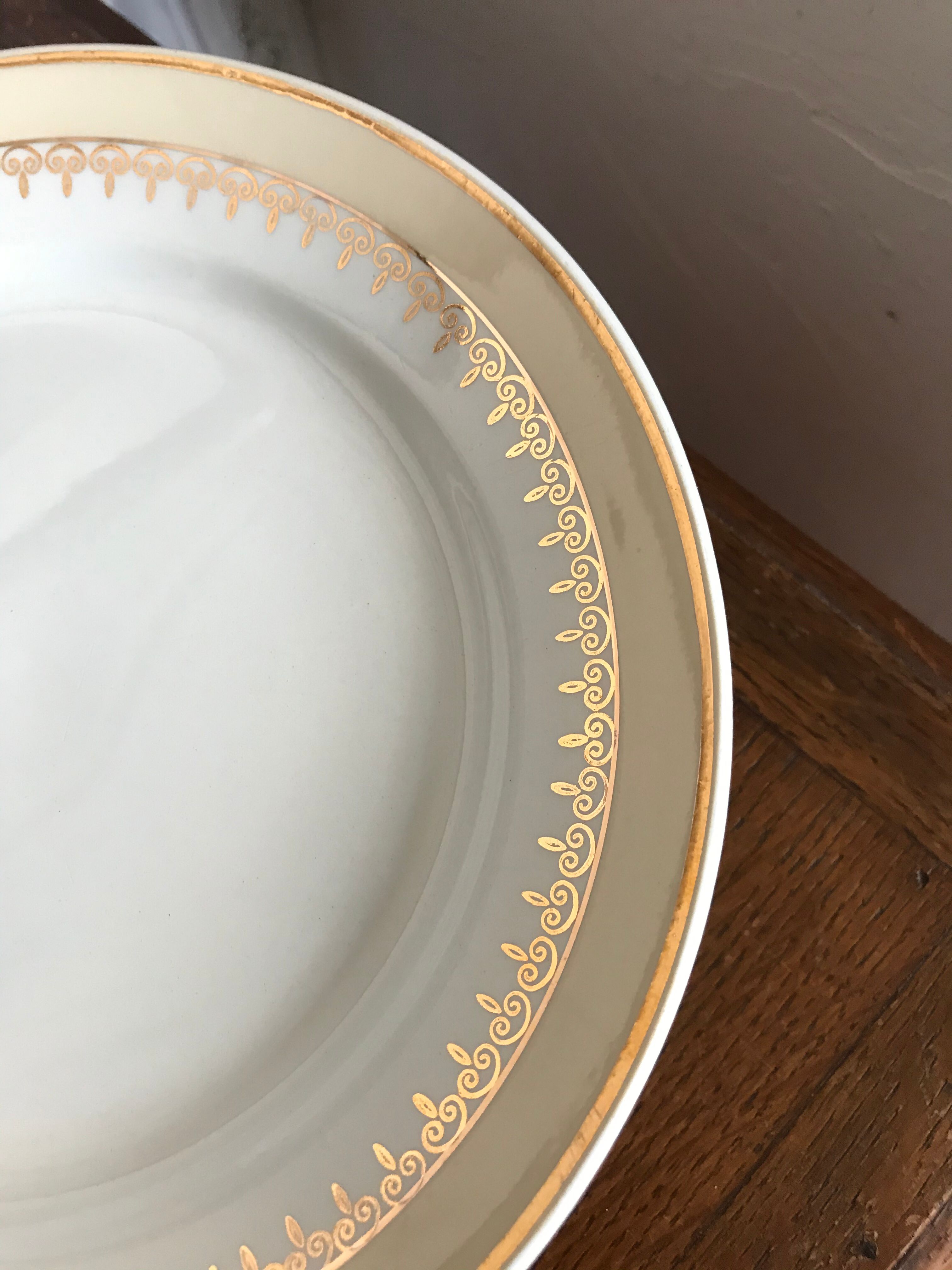 Set of 10 Lunéville dessert plates