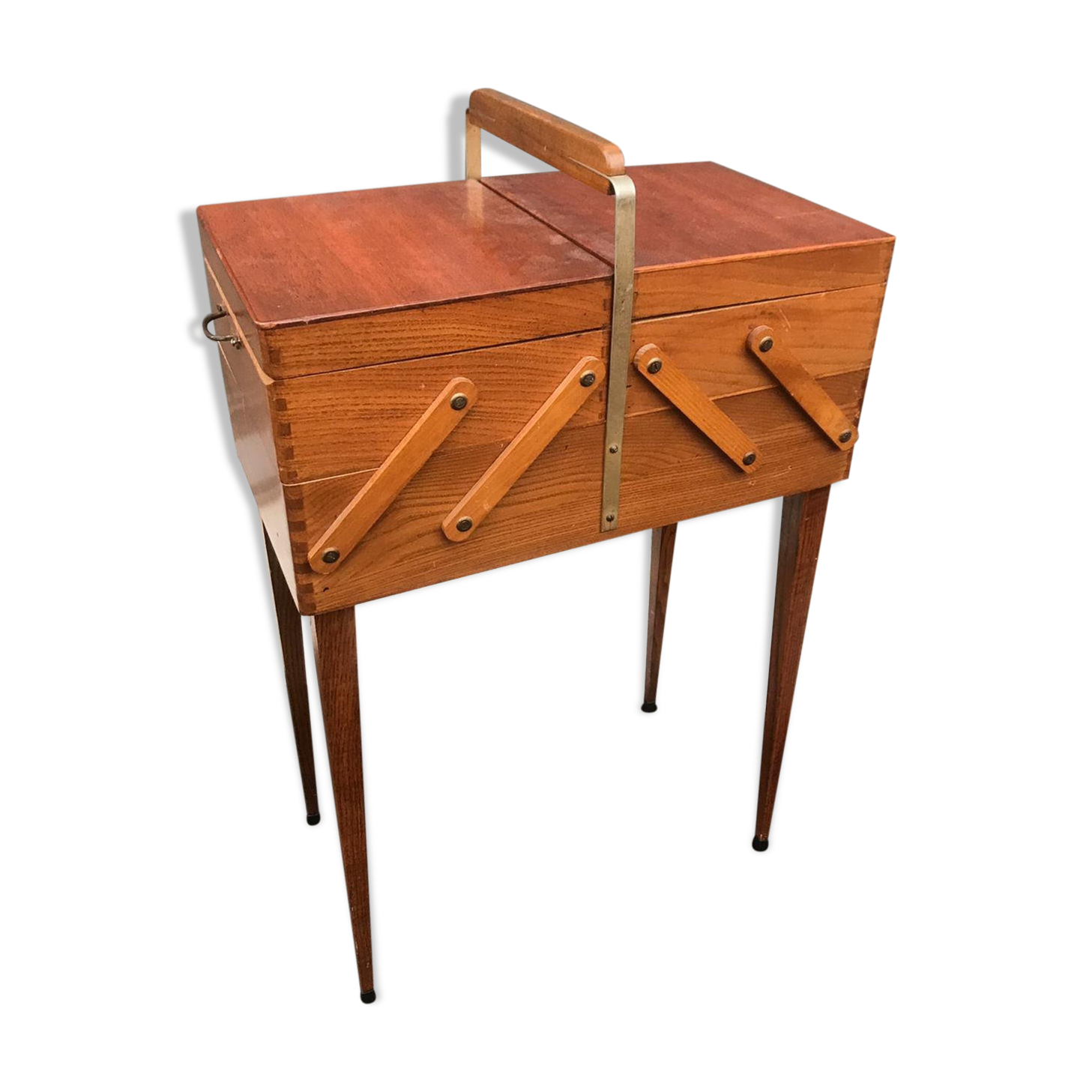 Scandinavian vintage sewing box worker