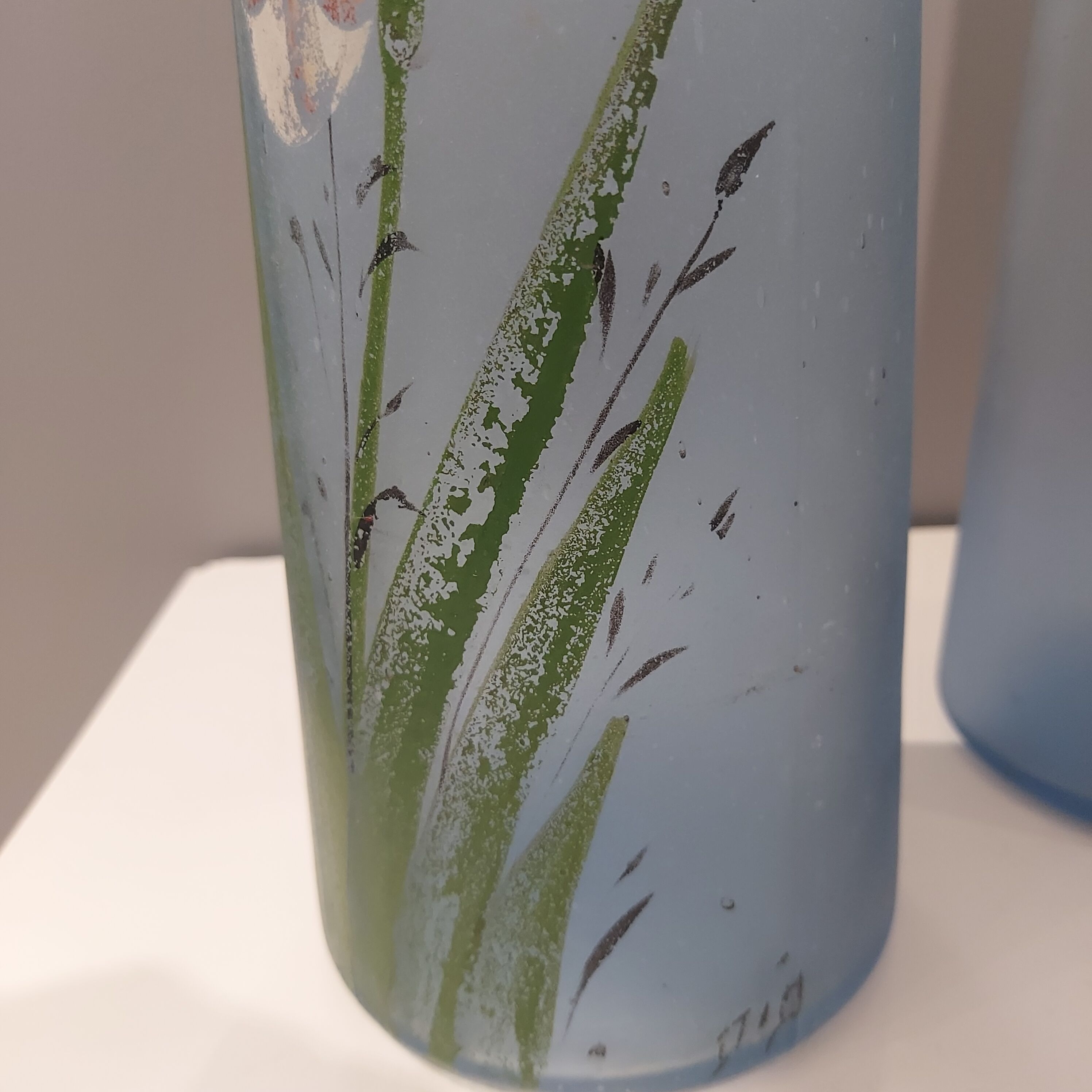 Paire de vases verre Art déco années 1930