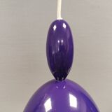 Two purple hanging lamps from Norway Says for Muuto, model Mhy