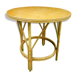 Coffee table rattan vintage 70 s