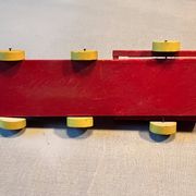 Wooden locomotive and tender, antique toy