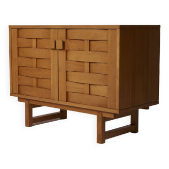 Brutalist sideboard in carved wood