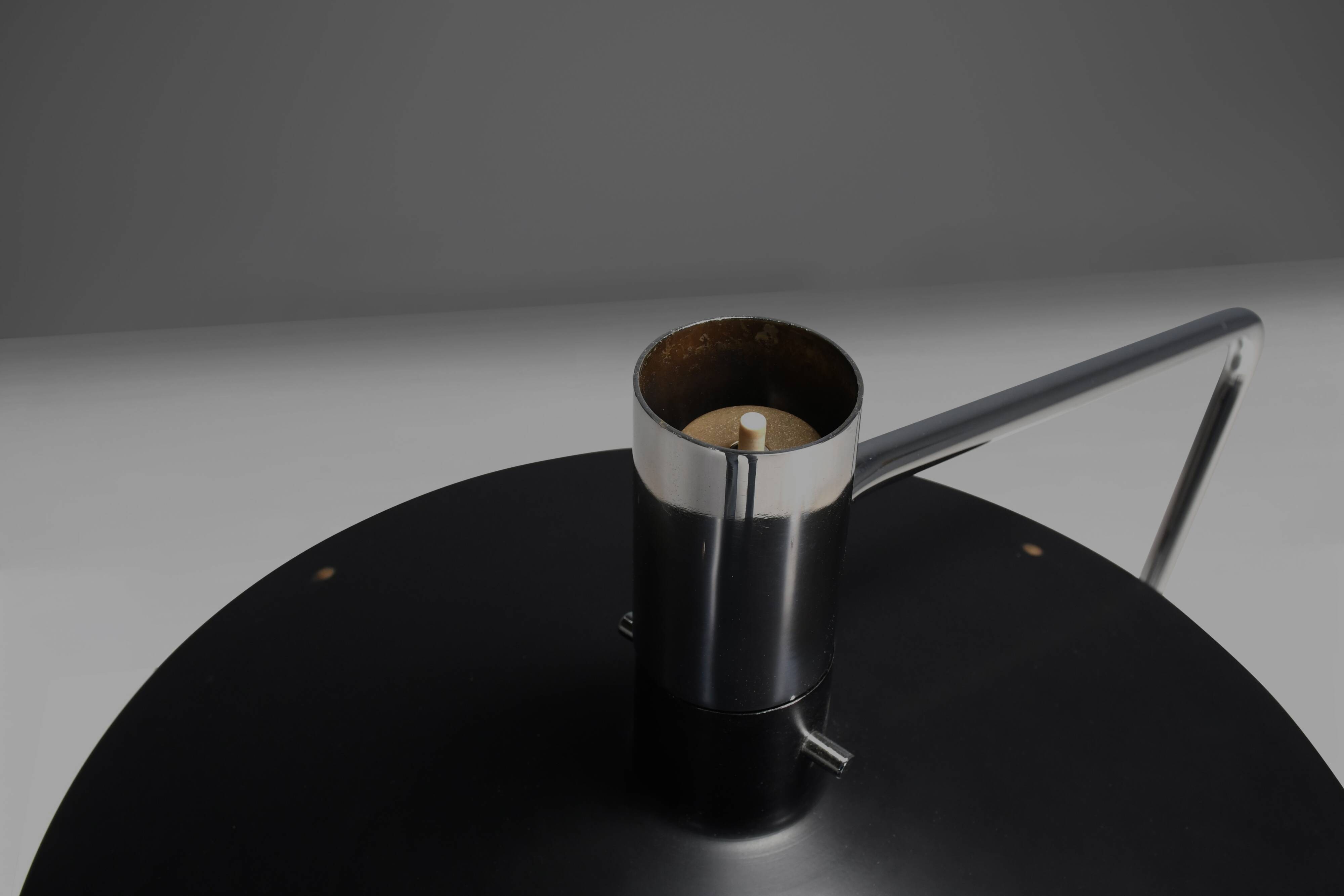 Metal, chrome and marble table lamp by Georges Frydman for EFA, France 1960s