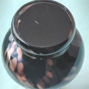 Black glitter glass vase