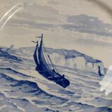 Sarreguemines earthenware plate with Marine decor late 19th century early 20th century