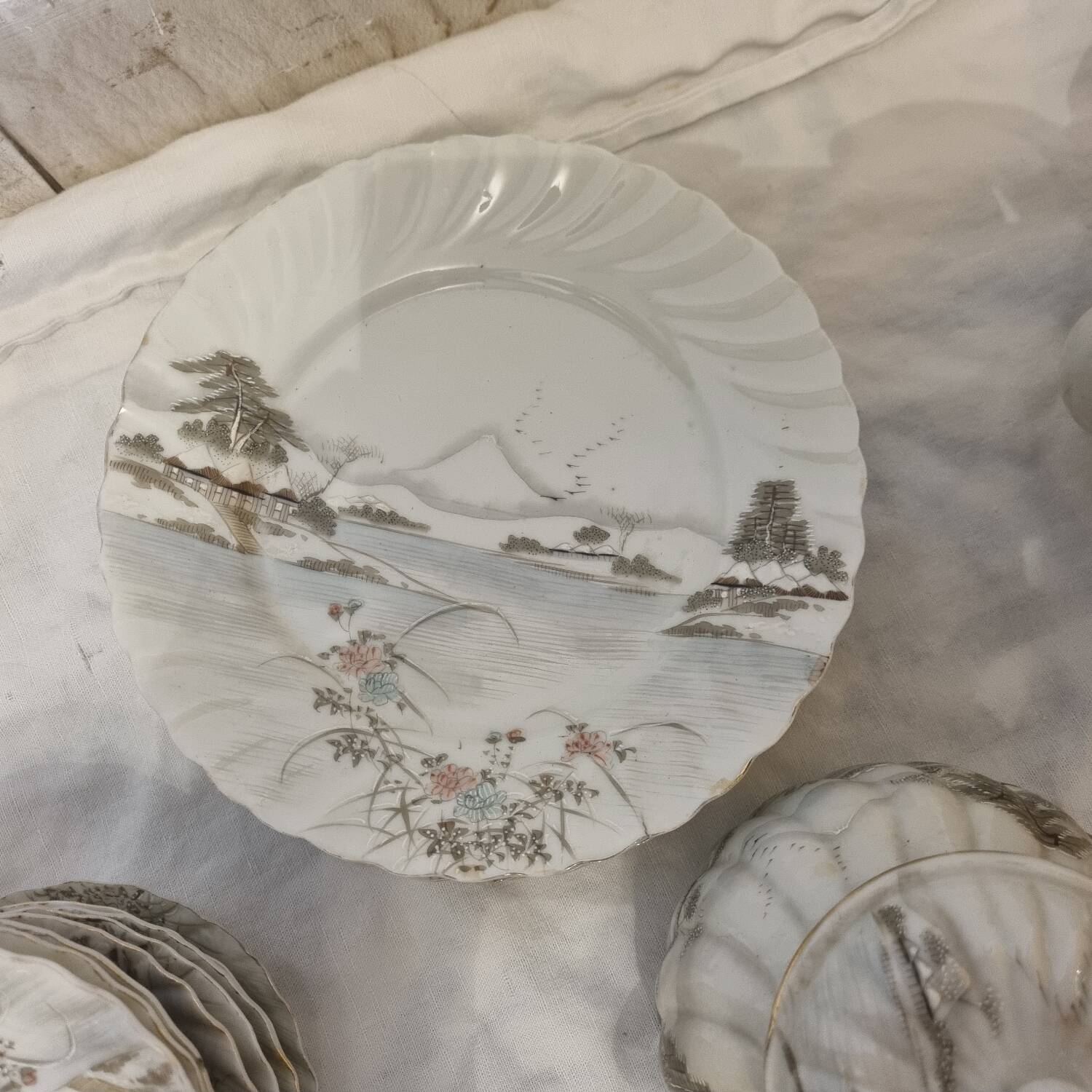Asian tea set, fine Japanese porcelain