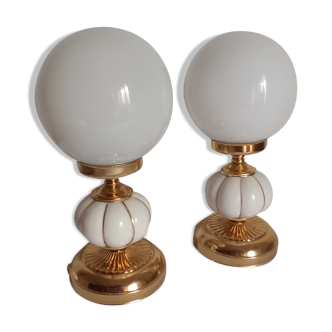 Pair of bedside lamps