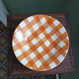 Sarreguemines checkered soup plate