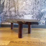 Brutalist coffee table in solid wood