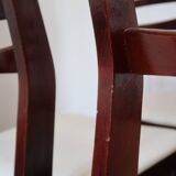 6 Scandinavian chairs skaï white