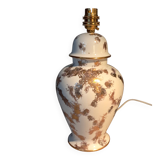 Fine porcelain lamp gilded with gold by Laure Selignac, Paris.