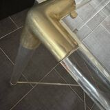 Vintage plexiglass and brass table