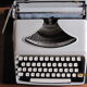 Polyjo Super 75 typewriter with its transport case