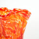 Orange glass vase, Danish design, 1970s, made in Denmark