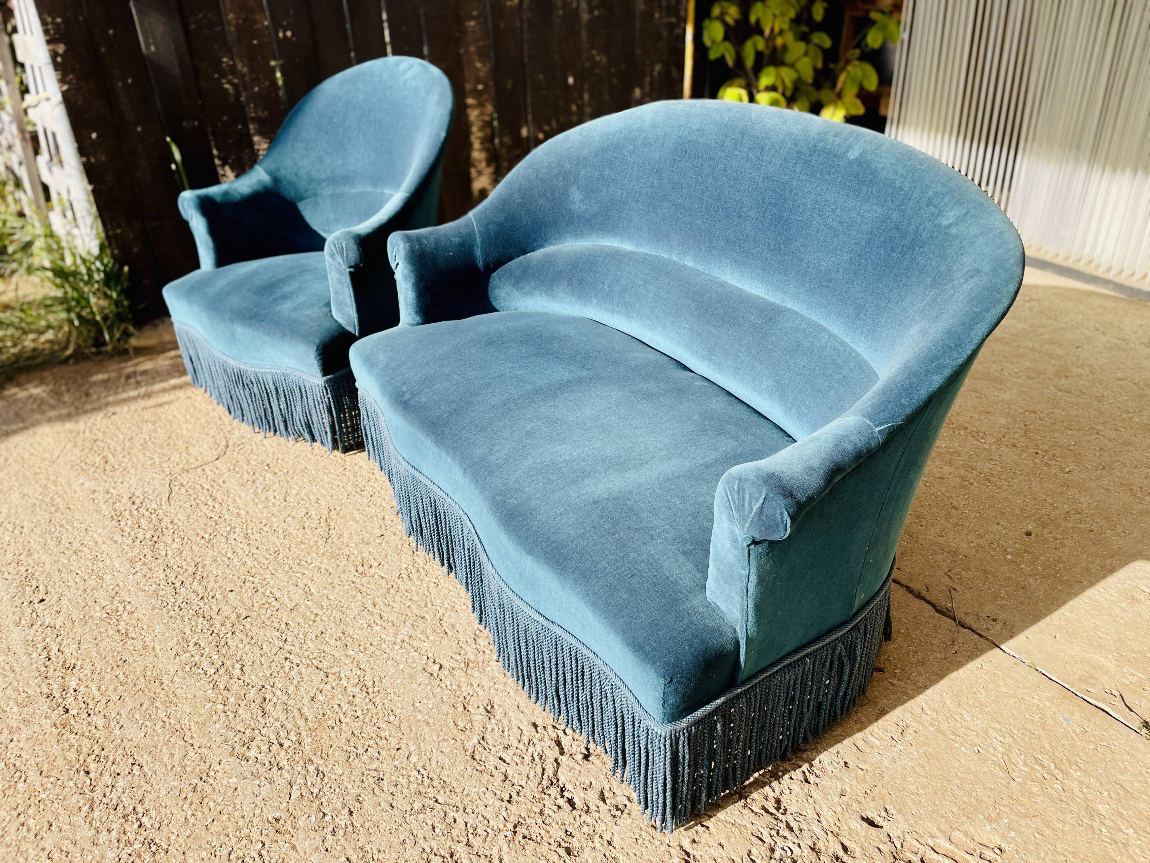 Bench and toad armchair