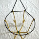 Vintage plant support 60s yellow and black iron