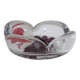 Daum Coppelia series bowl / pocket emptier, crystal and pink glass paste