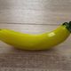 Vintage Murano Glass Fruit In The Shape Of A Yellow Banana 4990