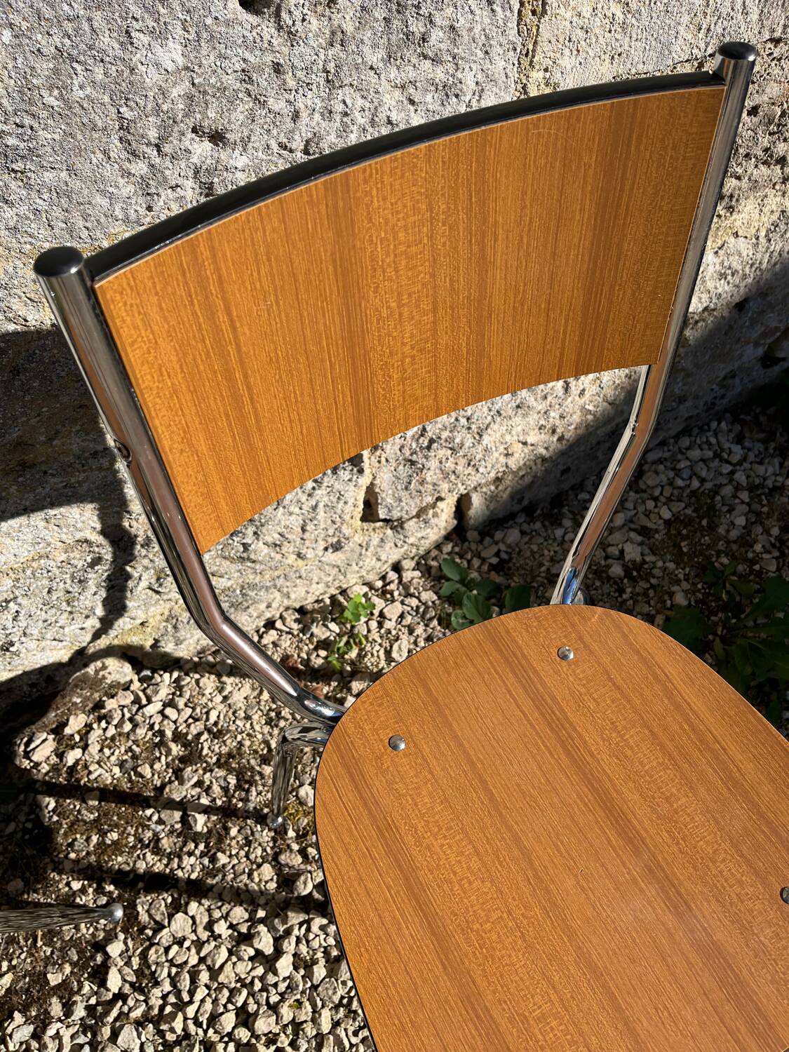 Lot de 4 chaises Formica pieds compas