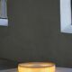 Modern mid-century ceiling/wall lamp from the 1950s in linen, made in Sweden.