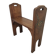 Petit banc en bois de campagne avec sculpture