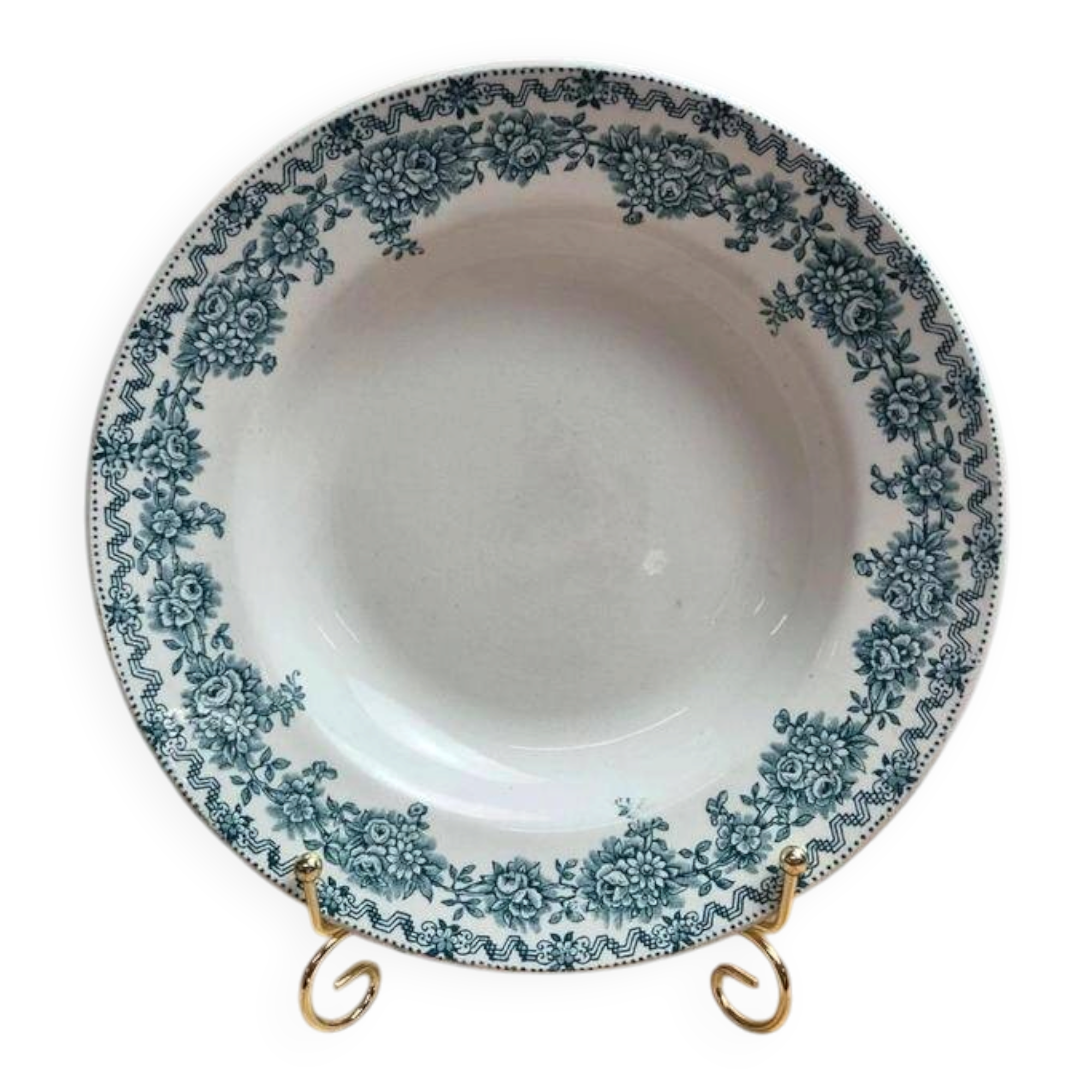 Antique hollow plate Saint-Amand – Argenton model