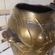 Pair of Art Nouveau baluster vases in copper earthenware by Gustave de Bruyn