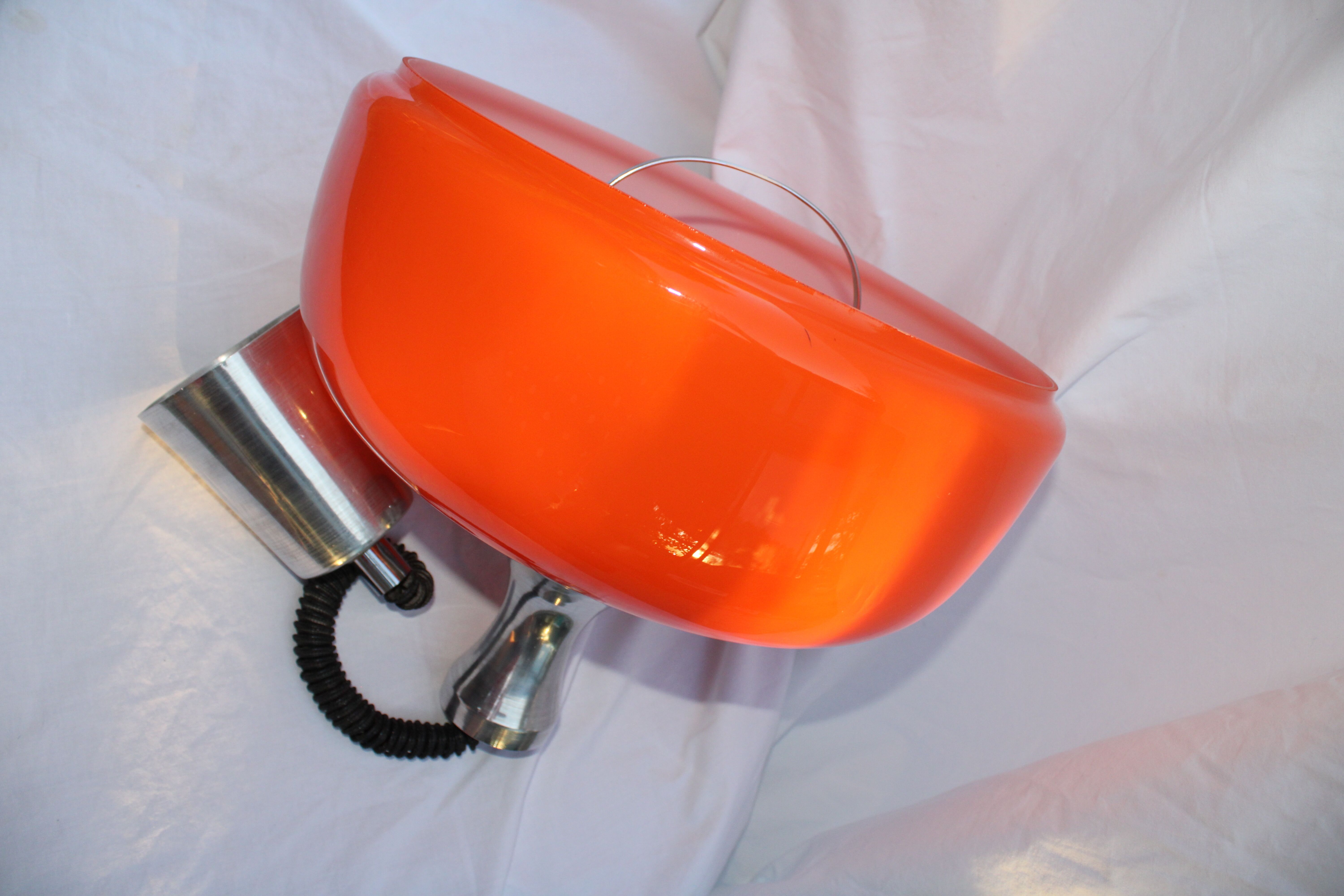 Hanging rises and drops vintage orange opaline