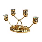 Four-light, gold-plated table candlestick, Germany, 1940s.