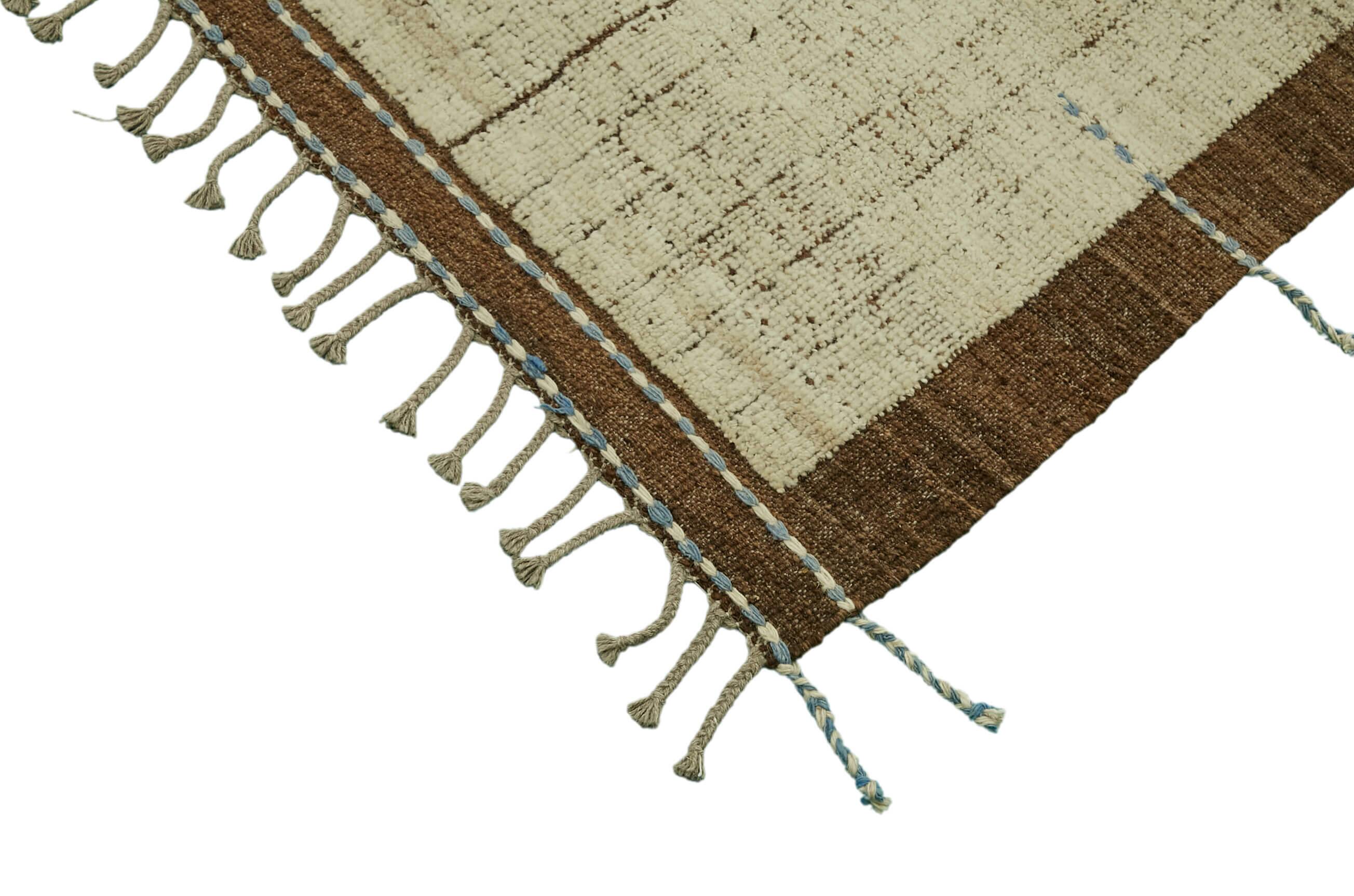 Handmade Turkish One of a Kind 290 cm x 362 cm Beige Wool Carpet