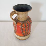 Vintage Jasba ceramic vase with handle - Height 25cm - 70's