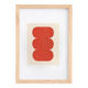 Abstract painting - twist - reddish-orange signed Eawy