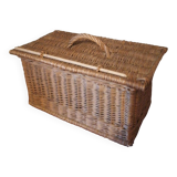 Small wicker suitcase basket 1900