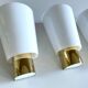 Set of 3 Vintage Limburg Wall Lights Gilded with fine gold, Glass