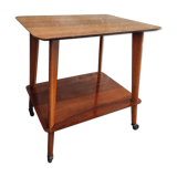 Retro trolley teak design 50s side table