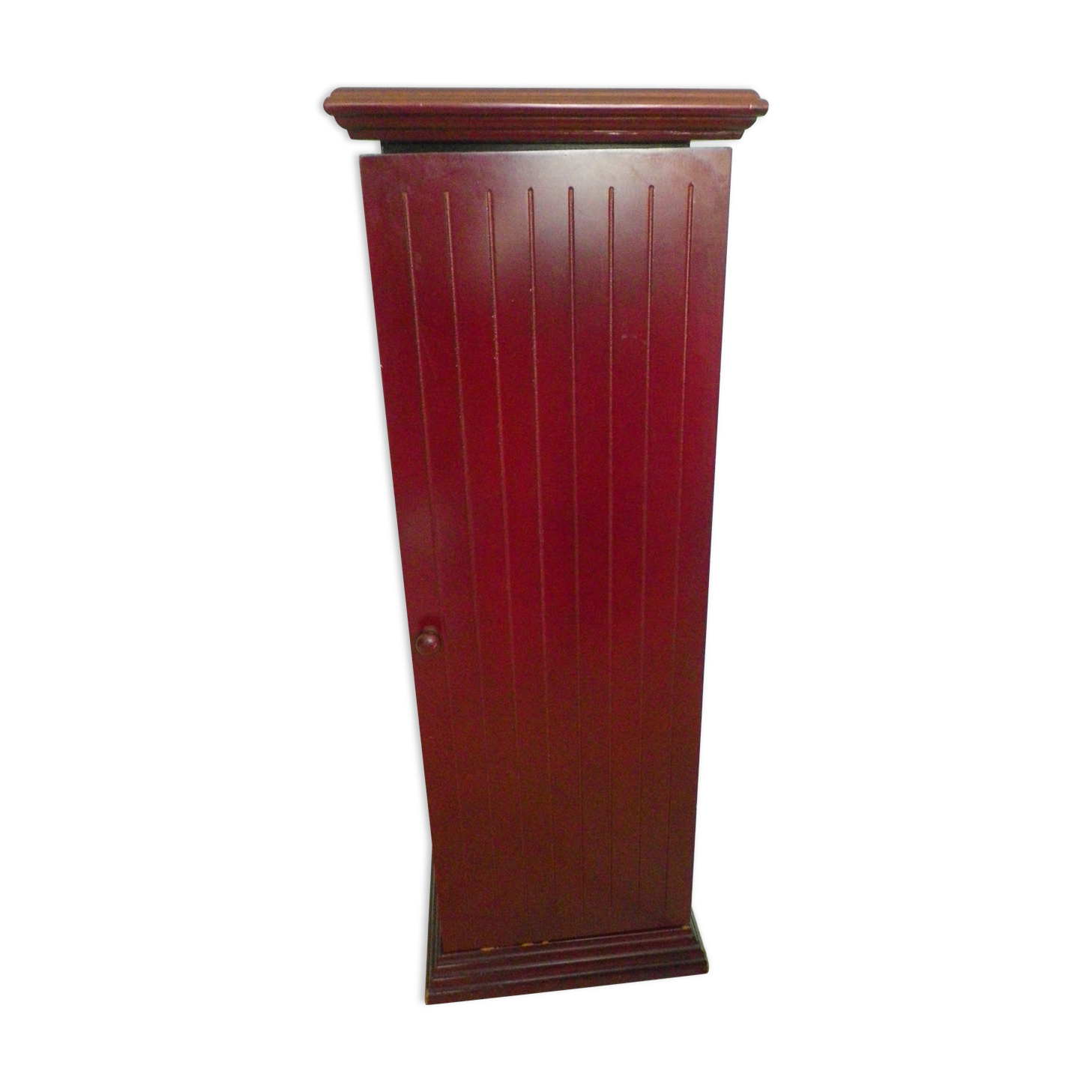 Wooden extra cabinet (selette), 2 interior storage spaces with 6 modular shelves