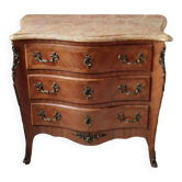 Louis XV style chest of drawers in rosewood