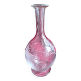 Antique engraved glass carafe