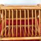 Magazine rack / Bamboo rattan side table from the 70s