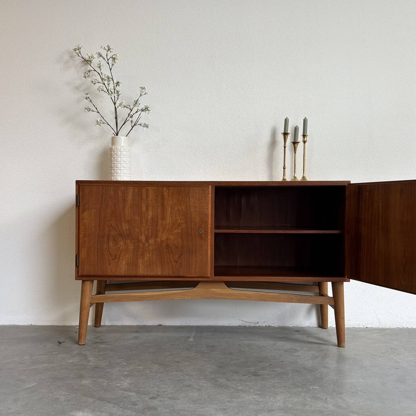 Vintage Danish sideboard teak with oak