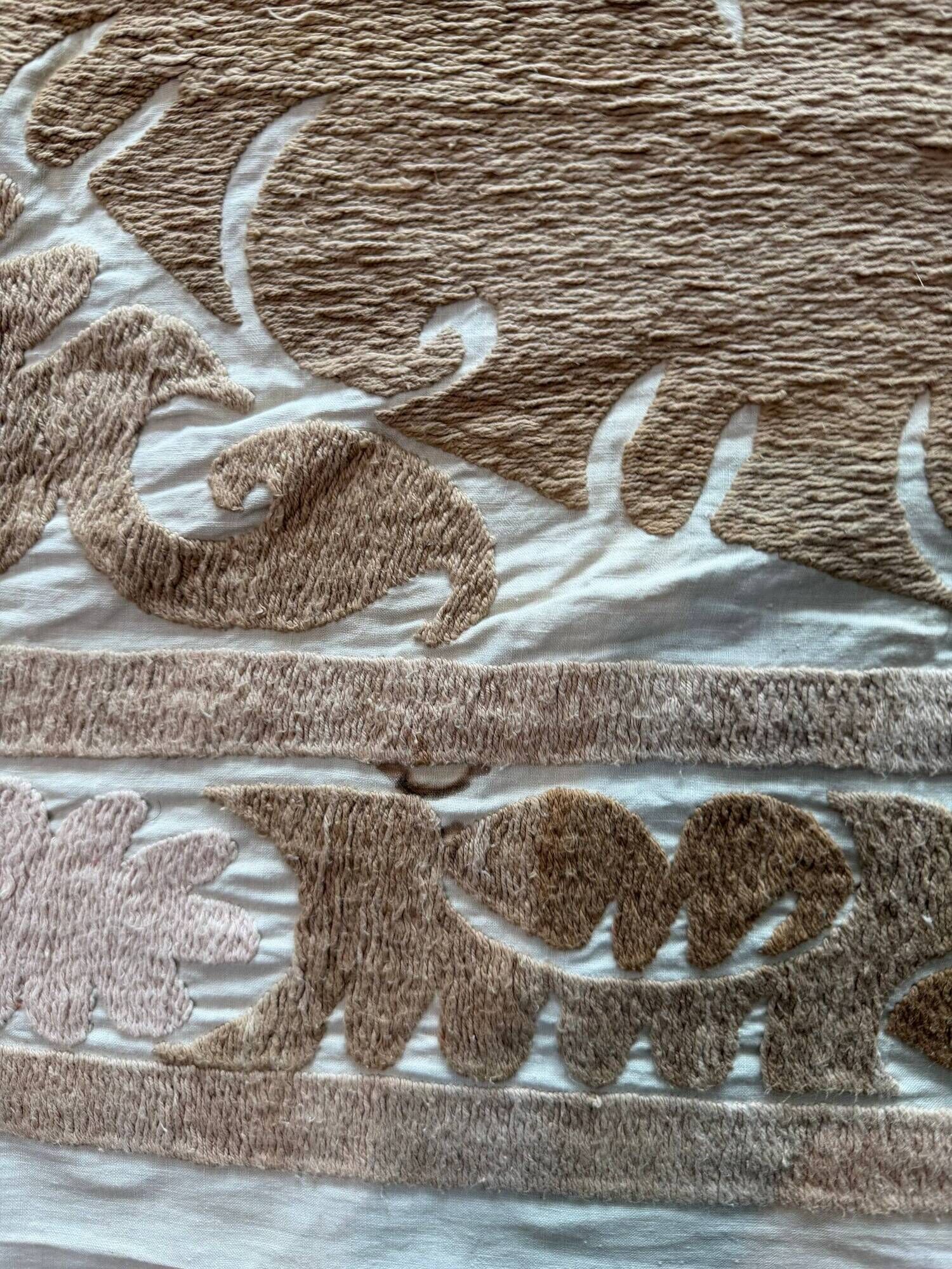 Vintage hand-embroidered tablecloth 132x140 cm