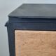 Meuble comptoir à tiroirs graphite et bois