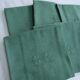 Set of 6 green towels, monogram GR