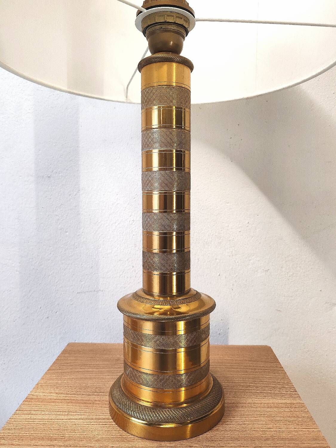 Lampe colonne laiton