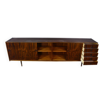 Rosewood sideboard with sliding doors, denmark 1960s