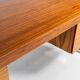 Bureau moderne du milieu du siècle en bois et chrome, Italie, années 1970